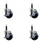Service Caster 3.5'' SS Solid Poly Swivel 3/4'' Expanding Stem Caster Set with Brake, 4PK SCC-SSEX20S3514-SPUS-TLB-34-4 - alternate 1